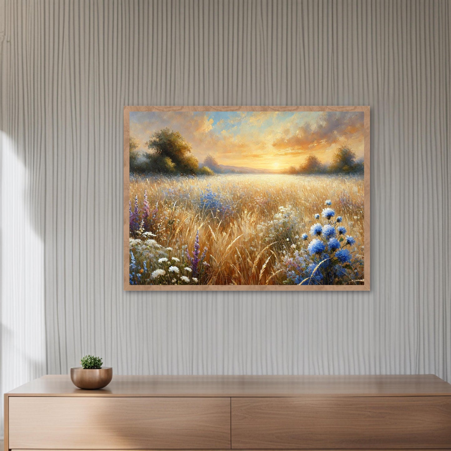 Flower fields Oil painting print wall decor Wildflowers Field Oil Painting Print Wall Decor for Living room, Kitchen, Bedroom, gifting