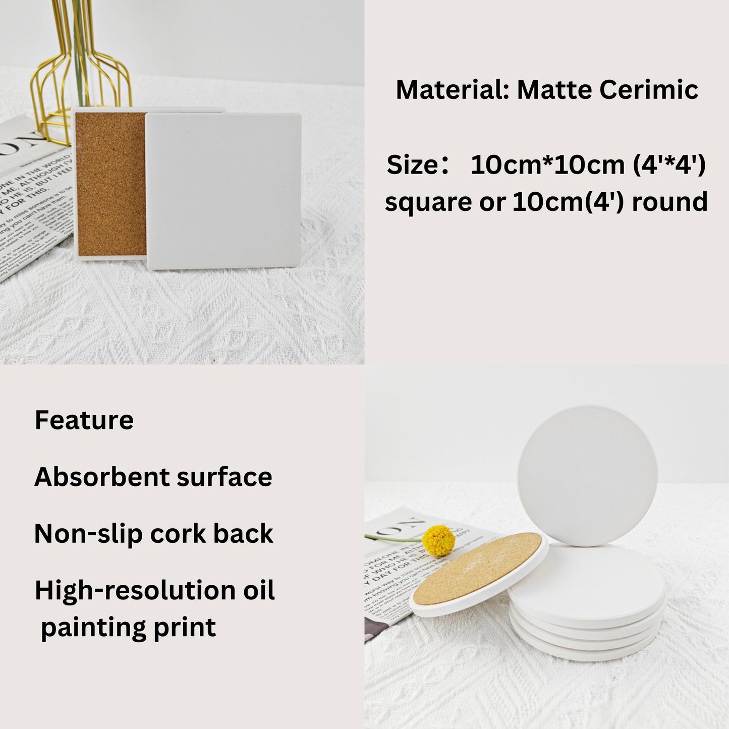 Personalized Portrait Coaster Custom Photo to Painting Coaster for Family, Couple, Kids, Pets, wedding, Christmas, Birthday