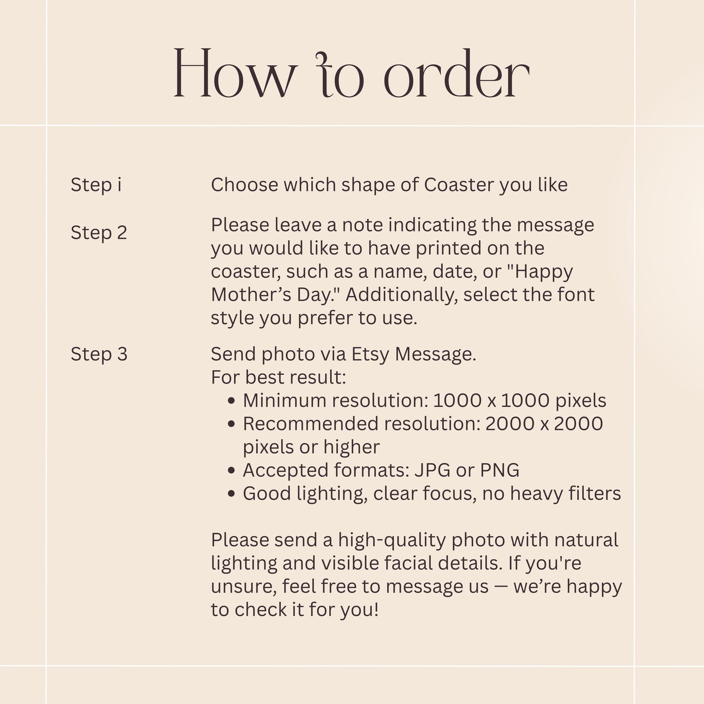 Personalized Portrait Coaster Custom Photo to Painting Coaster for Family, Couple, Kids, Pets, wedding, Christmas, Birthday